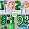 Dark Green 21 Number Balloons, 40 Inch Giant Number 21 Balloons Foil Mylar Helium Dark Green(Double Number Dark Green 21)